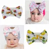 Kız bebekler Çiçek Tie-boyalı Kafa INS Big Bow Saç Bandı ilmek Bohemian Bebek Headbands Yenidoğan hairbands Başkanı Wrap Turban D61006