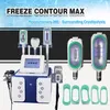 Cryolipolysis Fat Freezing Body Slimming Machine Fat Freeze Lipo Laser Cavitation Lövsugning Celluliter Borttagningsmaskiner med tre 360 ​​° omgivande kryohandtag