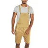 Herren Casual Retro Denim Latzhose Shorts Hosen Sommer Herbst Solide Jeans Overall Für Männliche Strampler Plus Größe