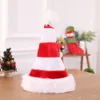 3styles Christmas Striped Xmas Hat Decorations Red Santa Claus Bag Party Decor Christmas plush Hat Ornaments kids gift