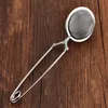 Mesh Tea Strainer Långt handtag Rostfritt Stål Tea Ball Infuser För Loose Leaf Tea Cup Infuser Icing Powder Sikt Kök Tillbehör