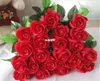 Nowy świąteczny świeży róża sztuczne kwiaty prawdziwe dotyk róża kwiaty domowe dekoracje na urodziny weselne