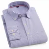 E-BAIHUI Camicia a maniche lunghe da uomo in Oxford tinta unita a maniche lunghe da uomo a righe Camicie casual da uomo casual di alta qualità Camicie abbottonate L676