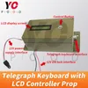 Telegraph Keyboard med LCD-kontroller Prop Yopood Escape Room Ange rätt lösenord med tangentbord för att låsa upp LCD-kontrollen