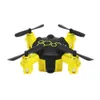 FQ777 FQ04 Kever Mini Pocket Drone met camera Headless-modus RC Quadcopter RTF - Geel