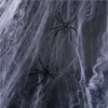 Halloween Spider Web Spaventosa scena di festa Puntelli Elastico Ragnatela Decorazione del bar domestico