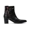 Outono-Inverno Couro Homens Botas Zipper Floral Homens de impressão High Heel Botas Partido Prom Botas vestido formal Plus Size