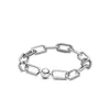 Pulsera Pandora de plata de ley S925, cadena de serpiente con eslabones, brazaletes con cierre circular, abalorio de cuentas para mujer, joyería, regalo del Día de San Valentín