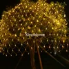 15MX15M 96 LAMP LED VISSING NET MESH Fairy String Net Lights Plafond Kerstfeest Wedding Outdoor Decoratie 110V220V US EU 5622332