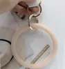 12Styles Siliconenarmbanden Bangle Polsleutel Ring Fashion Glitter Bracelet Sport Keychain Round Key Rings Large O Keyring Jewelry7942224