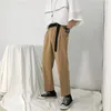 Męskie spodnie Mężczyźni Vintage Lato Black Khaki Casual Mężczyzna Streetwear Hip Hop Proste Spodnie Haremowe Spodnie Kobiet Garnitur Miłośników Odzież1
