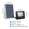 Lâmpada de rua solar alimentada por luzes de inundação 60W 100W IP67 Iluminação de parede com controle remoto Iluminação de segurança para quintal jardim calha Ga5506446