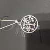 925 Sterling Silver CZ Diamond family tree Pendant Chain Necklace Logo Original Box for Pandora Crystal Necklace for Women Men