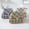 Simple Lattice Soft Absorbent Thick Cotton Towel Bath Towel Set of Three292L