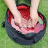 9 färger Portable Folding Wash Basin Outdoor Collapsible Bucket Wash Basin Water Basin Pot For Camping vandring Hydration Gear AAA4004948752