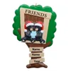 MAXORA We Are Friends Black Bear Gepersonaliseerd kerstornament Gepersonaliseerd kerstcadeau voor beste vrienden