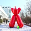 Cão inflável de arte extravagante com 4 m de altura por atacado com tira e soprador para decoração de tema de publicidade em shopping