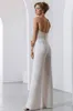 2020 nouvelles robes de mariée bohème dentelle combinaison perles gland chérie mariée pantalon costume sur mesure plage robes De Novia242u