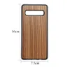 Natural Wood Walnut Tome Phone Falls Socktäta snidade bakslag för Samsung S9 S10 S20 S21 Ultra4052571