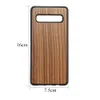 Natural Wood Walnut Tome Phone Falls Socktäta snidade bakslag för Samsung S9 S10 S20 S21 Ultra