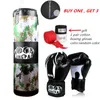 100 cm Training Fitness Fighter Boxing Bag Hook Hanging Bag Punching Sandbag tom med boxningshandskar Hand Wraps3221066