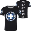 T-shirt pour hommes de grèce, sur mesure, nom, numéro, grc, drapeau de la nation, logos grecs du pays, imprimé po, vêtements 304F