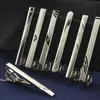 Silver Tie Clips 42 Colors 5.5 * 0.6 cm Męski Klips Biznesowy Klip Metal Krawat Krawat Krawat Krawat Krawat Krawat Boże Narodzenie Prezent Bezpłatny TNT FedEx