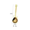 Guitare Cuillère À Dessert En Acier Inoxydable Guitare Cuillère Café Mélange Cuillères Dessert Crème Glacée Scoop Café Accessoires