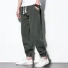 Nova calça estilo asiático japonês para homens adulto quimono haori vintage samurai chinês leggings masculinos maxi M-5XL184J