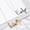 2019 Nowa moda Spersonalizowany Nazwa Stylu Carrie Naszyjnik w Silver Custom Wykonany z dowolnej nazwy Spersonalizowany prezent biżuterii dla kobiet