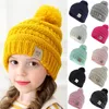 Chapéu de Inverno Baby Kids Pompom Chapéus doces macios Criança Knitting Crochet Mantenha Cap Crianças Quente Unisex Skullies Gorros 11 Cores Escolha DHL