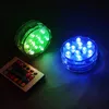 Podwodne LED Night Light Battery Heased IP68 Basen Ryby Dekoracji RGB Pilot RGB Świeca Wazon Okrągły w kształcie