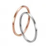 FashionDesign حلقات الفولاذ المقاوم للصدأ 1 ملم رجال واسعة للنساء خاتم الزفاف 4 ألوان مصقول لا تتلاشى جودة المجوهرات هدية