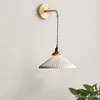 Retro Ceramic Pendant Light Brass Japan Style Suspension Llamp Hotel Restaurant Bedside Porch Counter Creative Porcelain Sconce