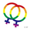 RocooArt Olika Rainbow Tattoo Klistermärke Gay Pride Sticker Ansikte Kosmetisk Härlig Kroppskonst Tillfälligt Färgrik Klistermärke