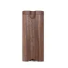 Cournot Wood Dogout Case Naturalne ręcznie robione drewniane ziemianki z ceramiczną jeden hitter metalowy hak tytoniowy rurki palenia Portable2764047