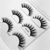 3D 3D Mink Lash Extensions 두꺼운 실제 밍크 헤어 잘못된 속눈썹 자연 확장 가짜 속눈썹