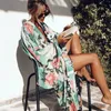 2020 Vintage Retro Night Garde Print Boho maxi Kimono Shirt Sleeve Cardigan bohemian long Wrap blouse Summer Tops Beachwear