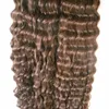 Deep Curly Fusion Hair Extensions 1g / Strands Remy Hair Pre Bonded Keratin Hair Extension på Keratin Capsule I Tipsa Hair200G 100s / Pack