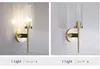 16" High Warm Brass Wall Sconce Bronze 2-Lights Copper Bronze Light Bathroom Light Euro LED Reading Wall Lamp