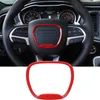 Adesivo per decalcomania del kit dell'emblema dell'anello della decorazione del volante dell'ABS per Dodge Challenger Charger 2015 Accessori per interni auto269A