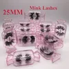 NEW 5D Mink Eyelashes 25mm 3D Mink Eyelash False Eyelashes Big Dramatic Volumn Mink Lashes Makeup Eye Lashes3319972