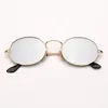 Stijl ovale zonnebrillen dames vintage retro ronde frame flash platte lens heren zonnebrillen vrouwelijke zwarte hiphop heldere bril UV400 GA296G