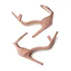 Sandales d'été pour femmes nude / argent / noir talons hauts Sandales Strap Boucle Stiletto chaussures de mariage chaussures femme 11cm sandales élégantes taille 42