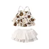 3 Style Infant Baby Girl Girls مجموعات Sling Sling Tops Romperfloral Print Tutu Skirt Outfit Sunsuit Baby Girls Summer Sets16583241