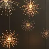 Fireworks Solar String Luzes 200 LED Lâmpada Solar 8 Mode LED Luzes Remoto Controle Decoração de Xmas Light for Party Christmas GGA2519