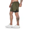 رجل sweatpants تشغيل السراويل طبقة مزدوجة الركض السراويل التجفيف السريع الشاطئ الركض 2 في 1 رياضة عداء ببطء ملابس تجريب