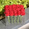 Walentynki Rose Flower Storage Box Transparent Akrylowe Kwiat Pudełko Papier Karton Plus Pianka Etykieta Prezent Dla Dziewczyn