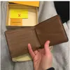 top quality Paris plaid style leather mens short wallet famous men wallet special multiple short small wallet with box