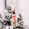 Christmas Tree Decoration Hanging Wooden Hollow Santa Snowman Reindeer Carve Pendant Ornaments Xmas Holiday Party Favors XBJK19103339293